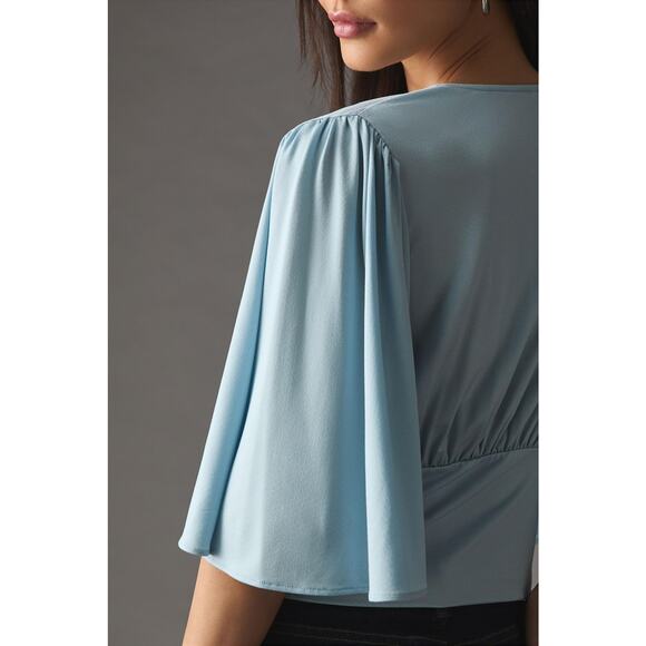Anthropologie Draped V-Neck Top - New Large - Picture 2 of 5